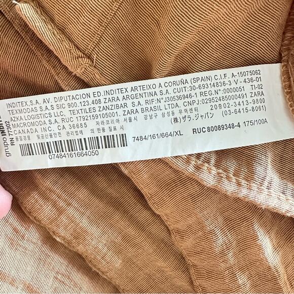 Zara Crinkle Blouse Sheer Romantic Spring Coastal Chic - Picture 8 of 15